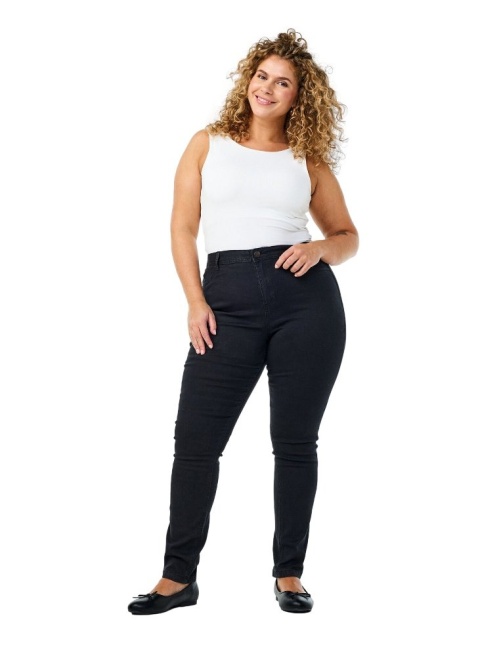 ZIZZI SPODNIE JEANSY CZARNE SUPER SLIM 300D