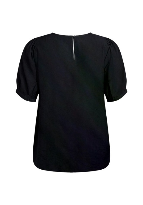 ZIZZI ELEGANCKA BLUZKA WISKOZA BUFKI CZARNA 496C