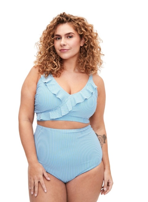 ZIZZI MAJTKI KĄPIELOWE BIKINI Z BARDZO WYSOKIM STANEM PASKI 765B