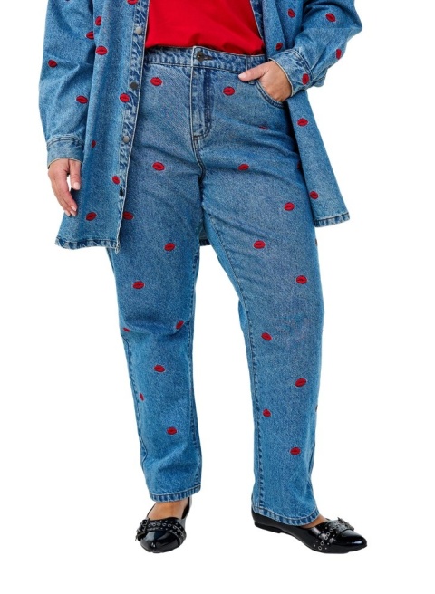 ZIZZI NIEBIESKIE PROSTE JEANSY SPODNIE USTA 957C