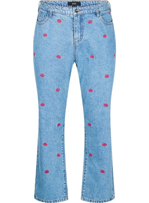 ZIZZI NIEBIESKIE PROSTE JEANSY SPODNIE USTA 957C
