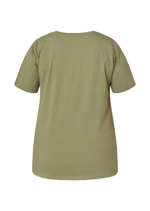 ADIA FANTASTYCZNY T-SHIRT KHAKI NADRUK A506