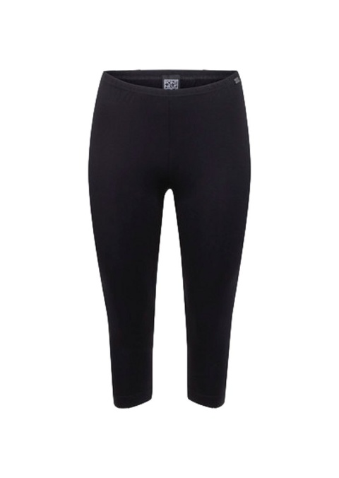 PONT NEUF WYGODNE CZARNE LEGGINSY 3/4 RYBACZKI V343