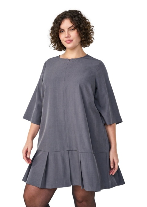 ZIZZI ELEGANCKA SZARA SUKIENKA MINI 539A