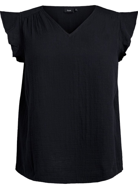 ZIZZI ELEGANCKA BLUZKA TOP BEZ RĘKAWÓW CZARNY 070L