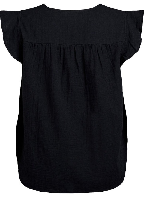 ZIZZI ELEGANCKA BLUZKA TOP BEZ RĘKAWÓW CZARNY 070L