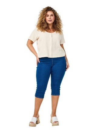 ZIZZI JEANSY JEGGINSY RYBACZKI NIEBIESKIE 027B