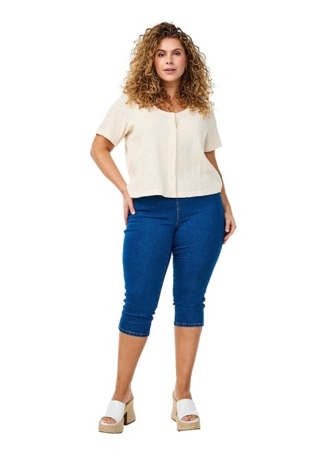ZIZZI JEANSY JEGGINSY RYBACZKI NIEBIESKIE 027B
