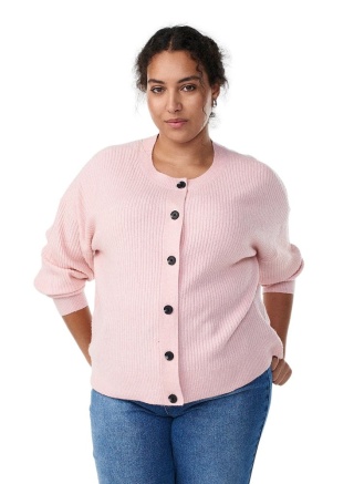 ZIZZI RÓŻOWY SWETER PIONOWO PRĄŻKOWANY 332C