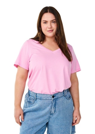 ZIZZI KLASYCZNY T-SHIRT PUDROWO RÓŻOWY 148E
