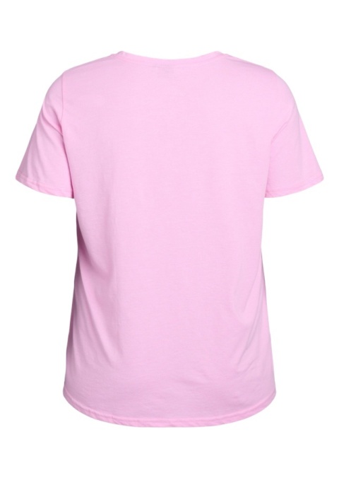 ZIZZI KLASYCZNY T-SHIRT PUDROWO RÓŻOWY 148E