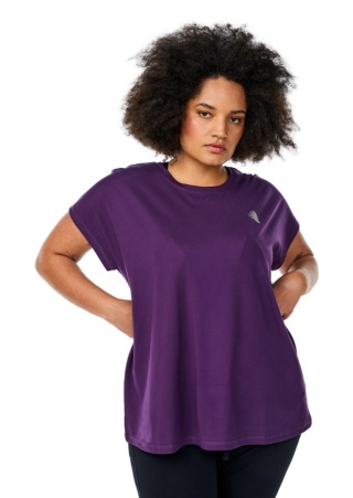 ZIZZI FIOLETOWY WYGODNY SPORTOWY T-SHIRT 054G