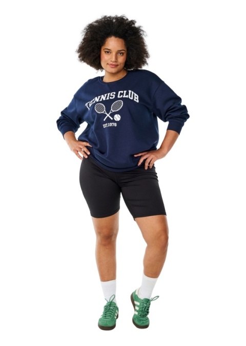 ZIZZI GRANATOWA SPORTOWA BLUZA NADRUK 268A