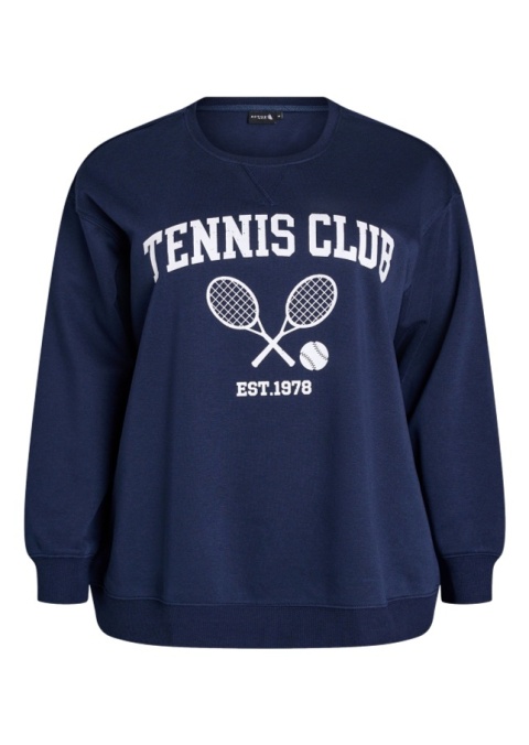ZIZZI GRANATOWA SPORTOWA BLUZA NADRUK 268A