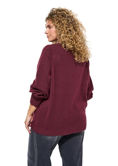 ZIZZI BORDOWY SWETER BLUZKA DZIANINA 474A