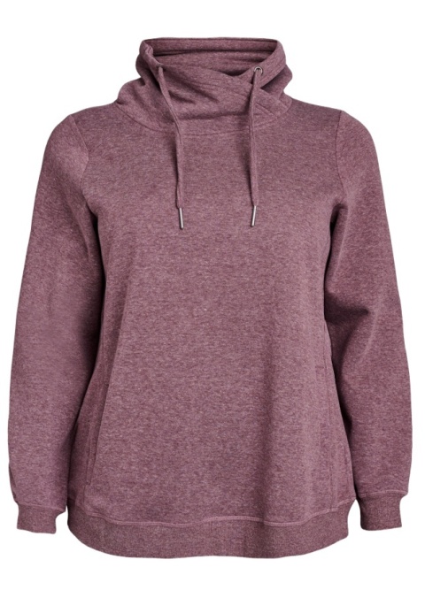 ZIZZI RÓŻOWA BLUZA Z KOŁNIERZEM KIESZENIE 041C