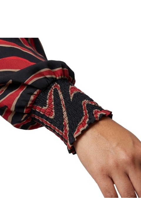 ZIZZI ELEGANCKA CZARNA BLUZKA WZÓR V428