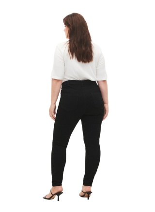 ZIZZI RURKI CZARNE JEANSY SLIM FIT WYSOKI STAN N82 019A
