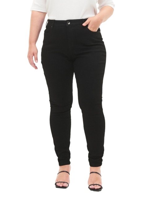 ZIZZI RURKI CZARNE JEANSY SLIM FIT WYSOKI STAN N82 019A