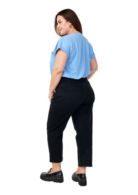 ZIZZI CZARNE JEANSY SPODNIE PROSTA NOGAWKA 7/8 996C