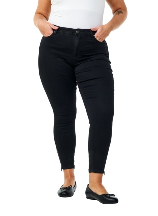 ZIZZI CZARNE JEANSY SPODNIE RURKI AMY 7/8 181A