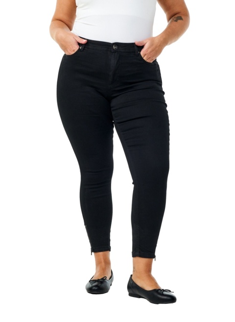 ZIZZI CZARNE JEANSY SPODNIE RURKI AMY 7/8 181A