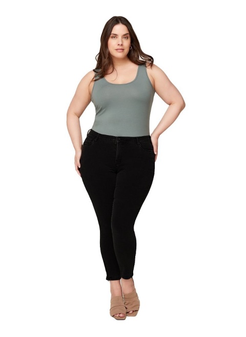 ZIZZI CZARNE JEANSY SPODNIE RURKI AMY 7/8 181A