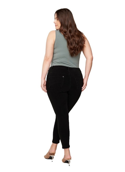 ZIZZI CZARNE JEANSY SPODNIE RURKI AMY 7/8 181A