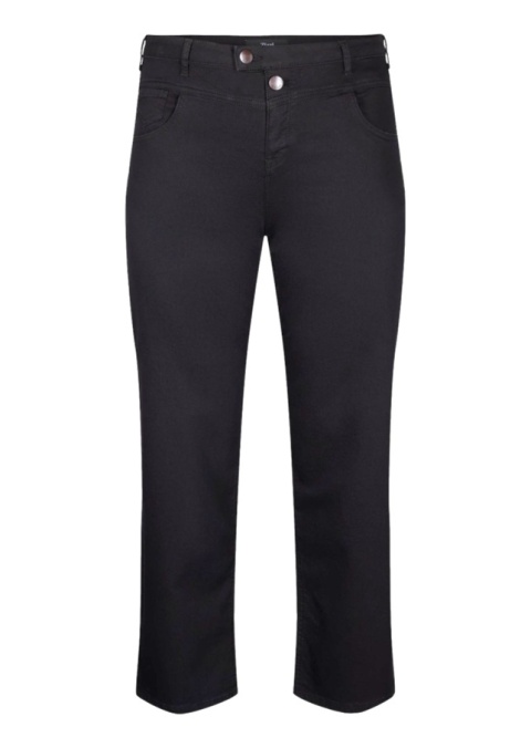 ZIZZI CZARNE SPODNIE JEANSY PROSTA NOGAWKA N78 400B