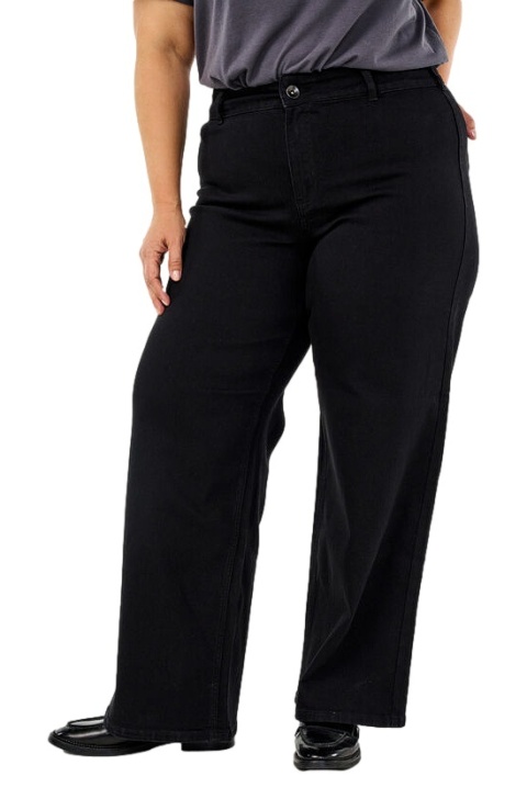 ZIZZI CZARNE SPODNIE JEANSY SZEROKIE WYSOKI STAN N78 001E