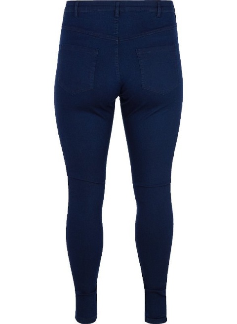 ZIZZI DARK BLUE SPODNIE GRANATOWE JEANSY RURKI N82 568A