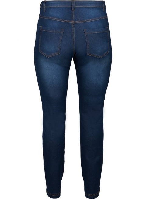 ZIZZI BLUE DENIM GRANATOWE PROSTE JEANSY N78 305B