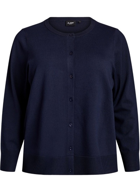 ZIZZI GUSTOWNY GRANATOWYROZPINANY SWETER 068A