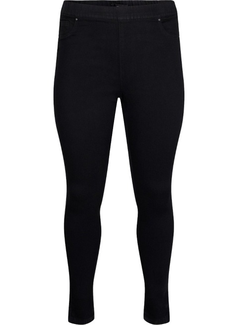 ZIZZI JEANSY CZARNE JEGGINSY SPODNIE WYSOKI STAN 027A