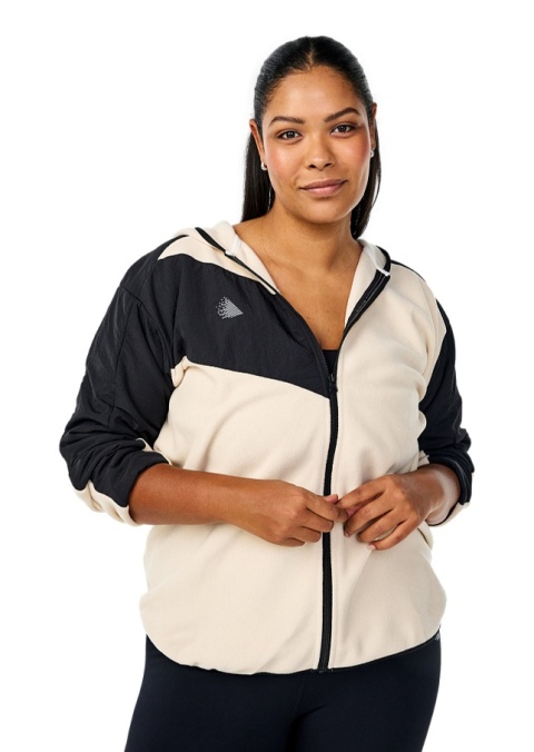 ZIZZI KREMOWA SPORTOWA KURTKA BLUZA POLAROWA 251A