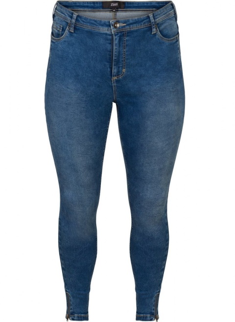ZIZZI MODNE JASNE PRZECIERANE SPODNIE JEANSY 7/8 181A