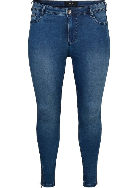 ZIZZI MODNE NIEBIESKIE SPODNIE JEANSY 7/8 181A