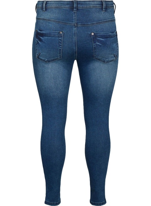 ZIZZI MODNE NIEBIESKIE SPODNIE JEANSY 7/8 181A