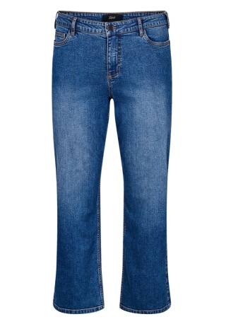 ZIZZI NIEBIESKIE PROSTE JEANSY SPODNIE Z WYSOKIM STANEM 664O N78