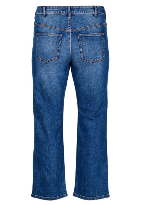 ZIZZI NIEBIESKIE PROSTE JEANSY SPODNIE Z WYSOKIM STANEM 664O N78