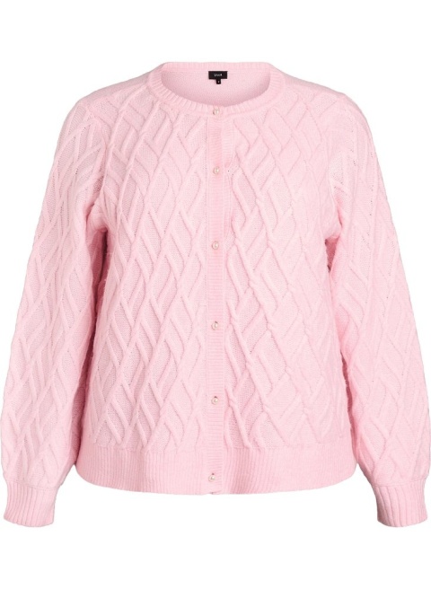 ZIZZI PIĘKNY RÓŻOWY SWETER WYTŁACZANY WZÓR 537A