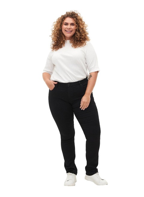 ZIZZI SPODNIE JEANSY CZARNE SLIM FIT ZWĘŻANE 305A N78