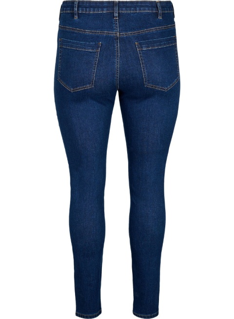 ZIZZI SPODNIE JEANSY SLIM FIT WYSOKI STAN GRANAT N82 019A
