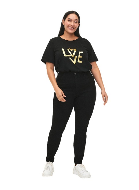 ZIZZI WSPANIAŁE JEANSY SPODNIE RURKI CZARNE N82 SLIM FIT 001A