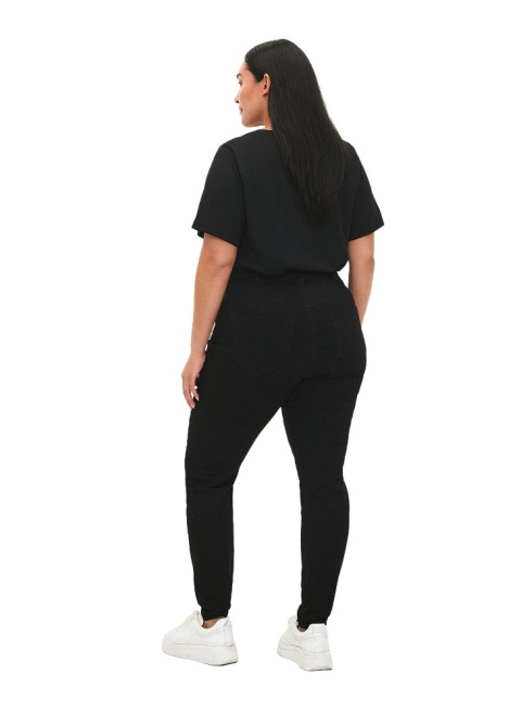 ZIZZI WSPANIAŁE JEANSY SPODNIE RURKI CZARNE N82 SLIM FIT 001A