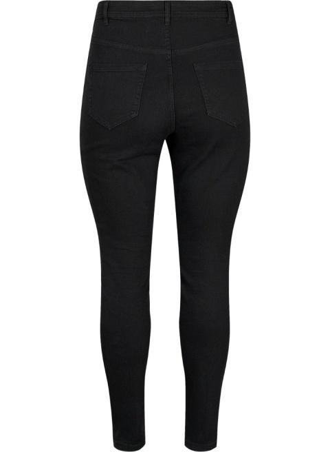 ZIZZI WSPANIAŁE JEANSY SPODNIE RURKI CZARNE N82 SLIM FIT 001A