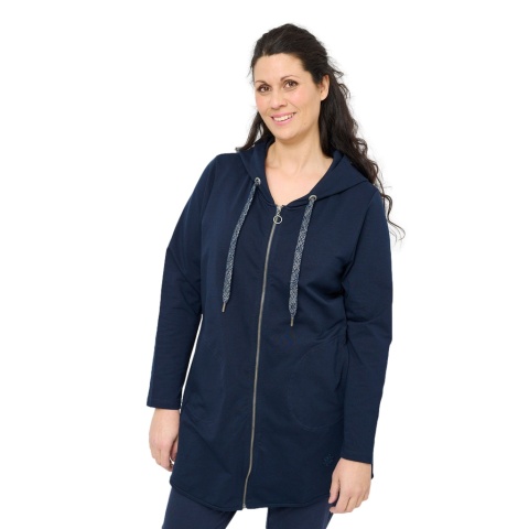 APRICO ROZPINANA BLUZA KAPTUR GRANATOWA A012