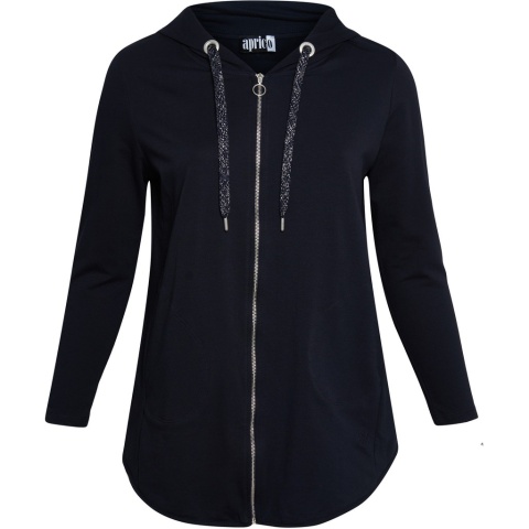 APRICO ROZPINANA BLUZA KAPTUR GRANATOWA A012