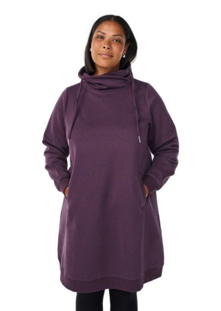 ZIZZI FIOLETOWA BLUZA/TUNIKA Z KOŁNIERZEM KIESZENIE 041B