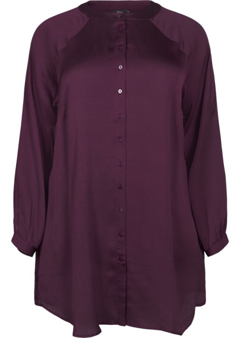 ZIZZI ELEGANCKA FIOLETOWA TUNIKA KOSZULOWA 415C